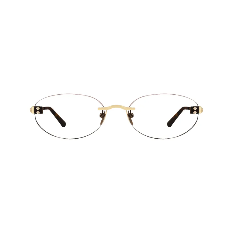 Elara Gold/Dark Tortoise Frame Glasses made by Dima Eyewear