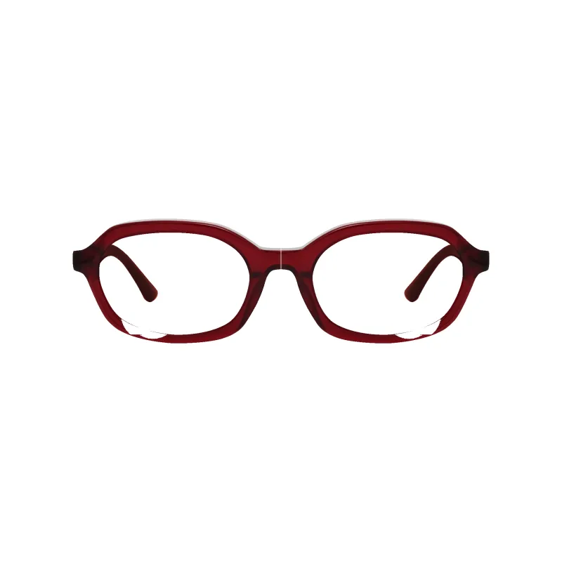 Rayna Crystal Red Frame Glasses made by Dima Eyewear