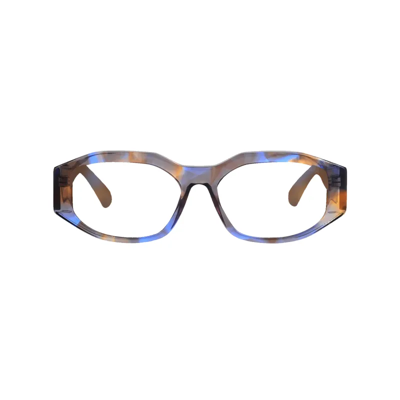 Fleur Crystal Blue Tortoise Frame Glasses made by Dima Eyewear