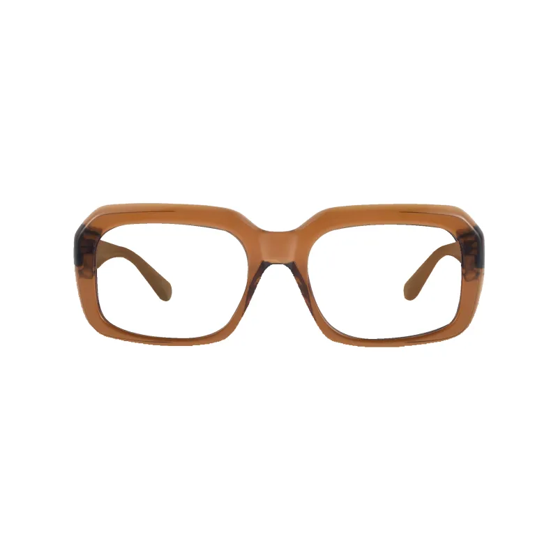 Harper Crystal Brown Frame Glasses made by Dima Eyewear