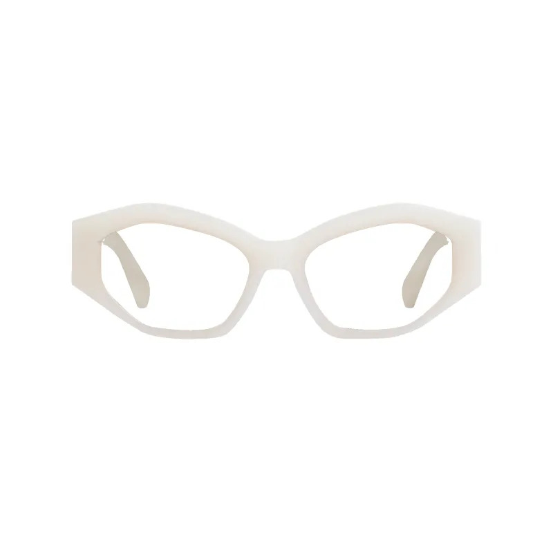 Mia Milky White Frame Glasses made by Dima Eyewear