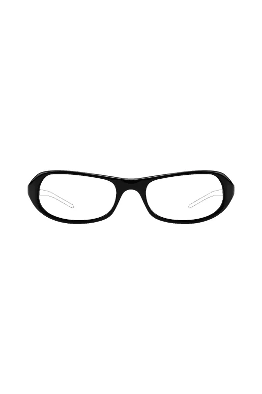 Linea Black Frame Glasses made by Dima Eyewear