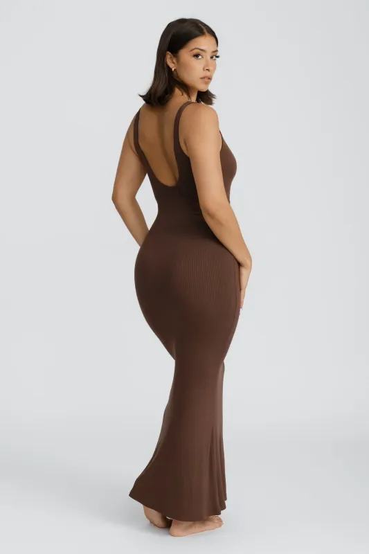 Reily Maxi Dress - Chocolate made by Riot Swim