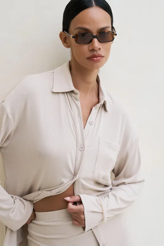 Camden Button Down - Coconut made by Riot Swim