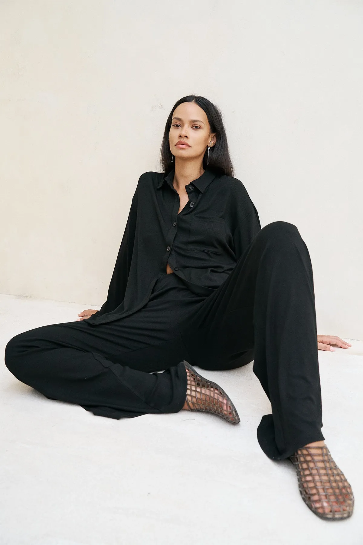 Camden Button Down - Black sold by Riot Swim product image thumbnail 4