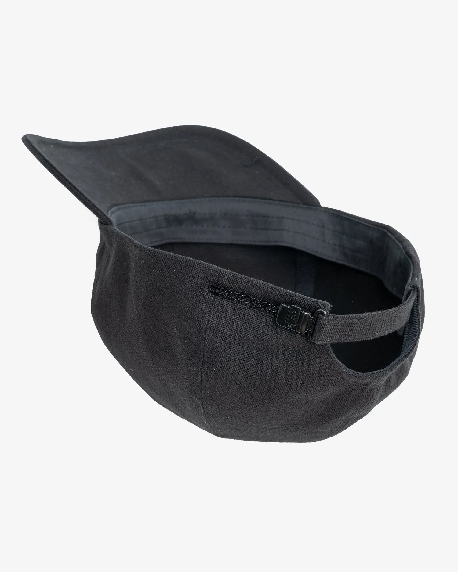 6 PANEL CAP - BLACK COTTON WASHI OXFORD sold by James Coward product image thumbnail 4
