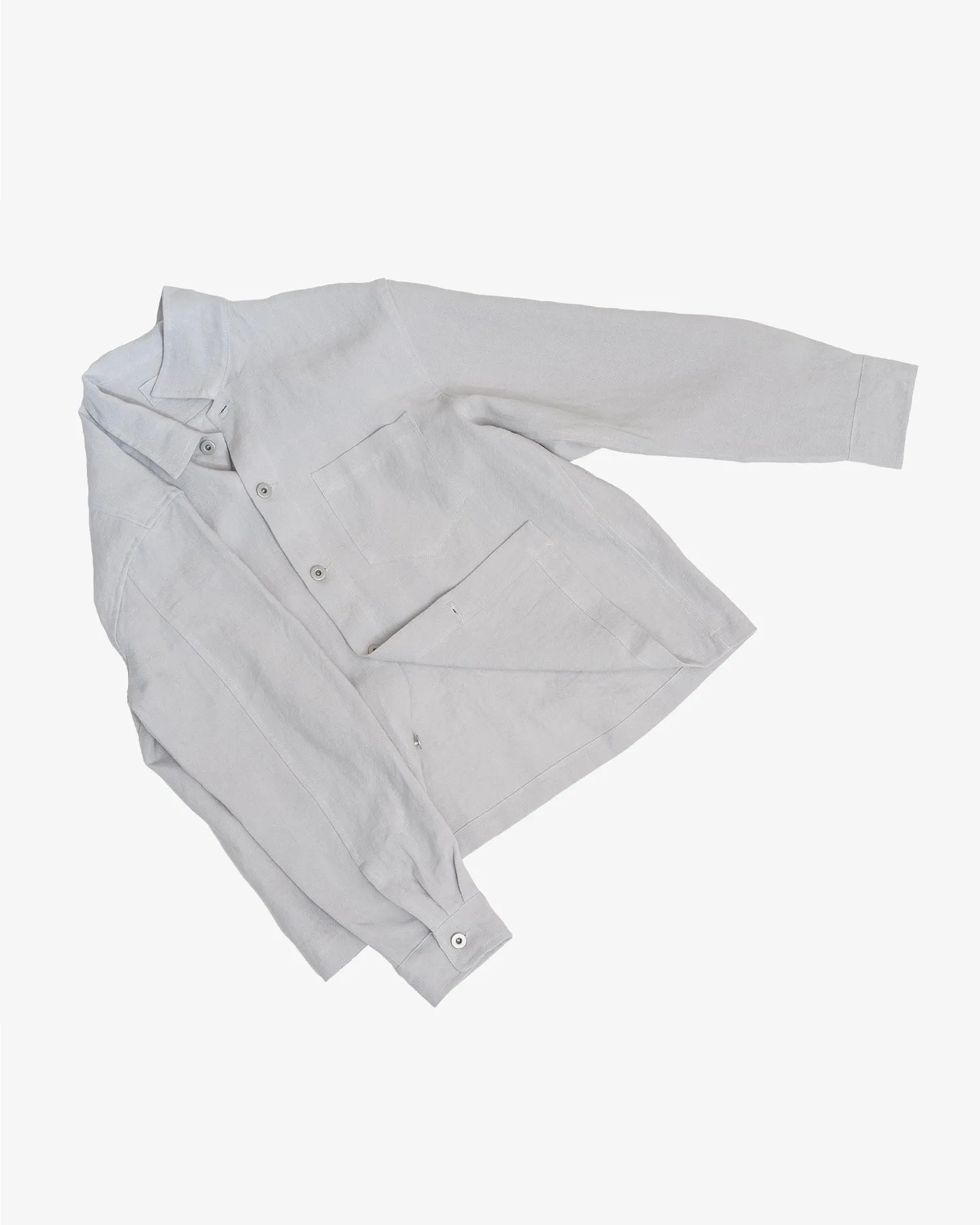 TRAVAIL SHIRT - CORSICA SKY WELTERWEIGHT LINEN sold by James Coward product image thumbnail 4
