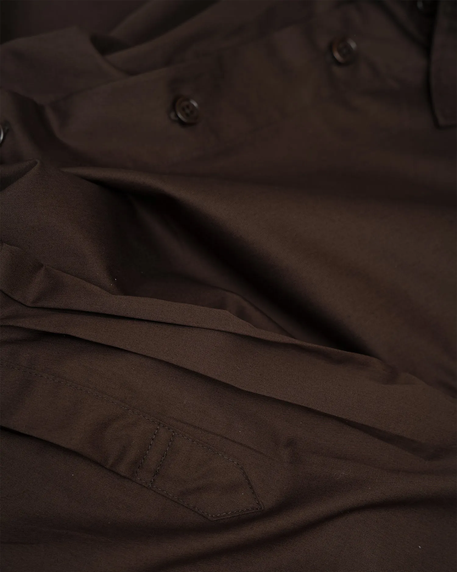 FILTER SHIRT - DARK BROWN PIMA COTTON TWILL sold by James Coward product image thumbnail 4