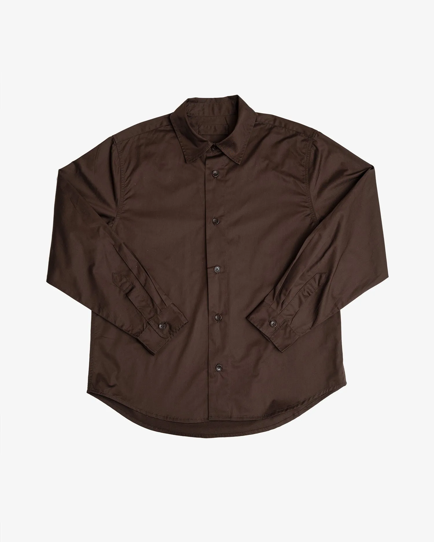 FILTER SHIRT - DARK BROWN PIMA COTTON TWILL sold by James Coward