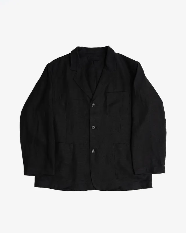 CARRY ON JACKET - BLACK WELTERWEIGHT LINEN sold by James Coward