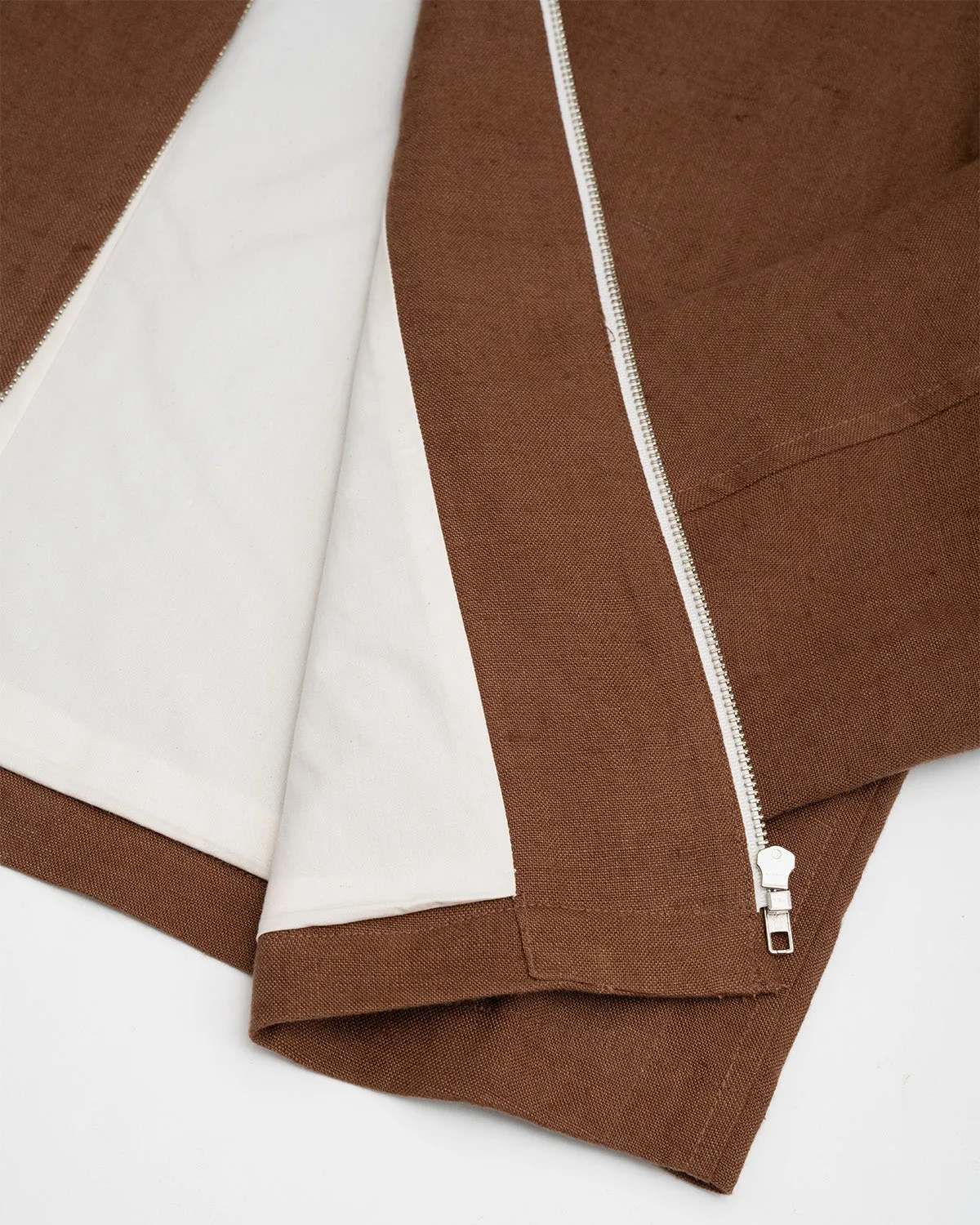 SITE JACKET - BROWN WELTERWEIGHT BELGIAN LINEN sold by James Coward product image thumbnail 3
