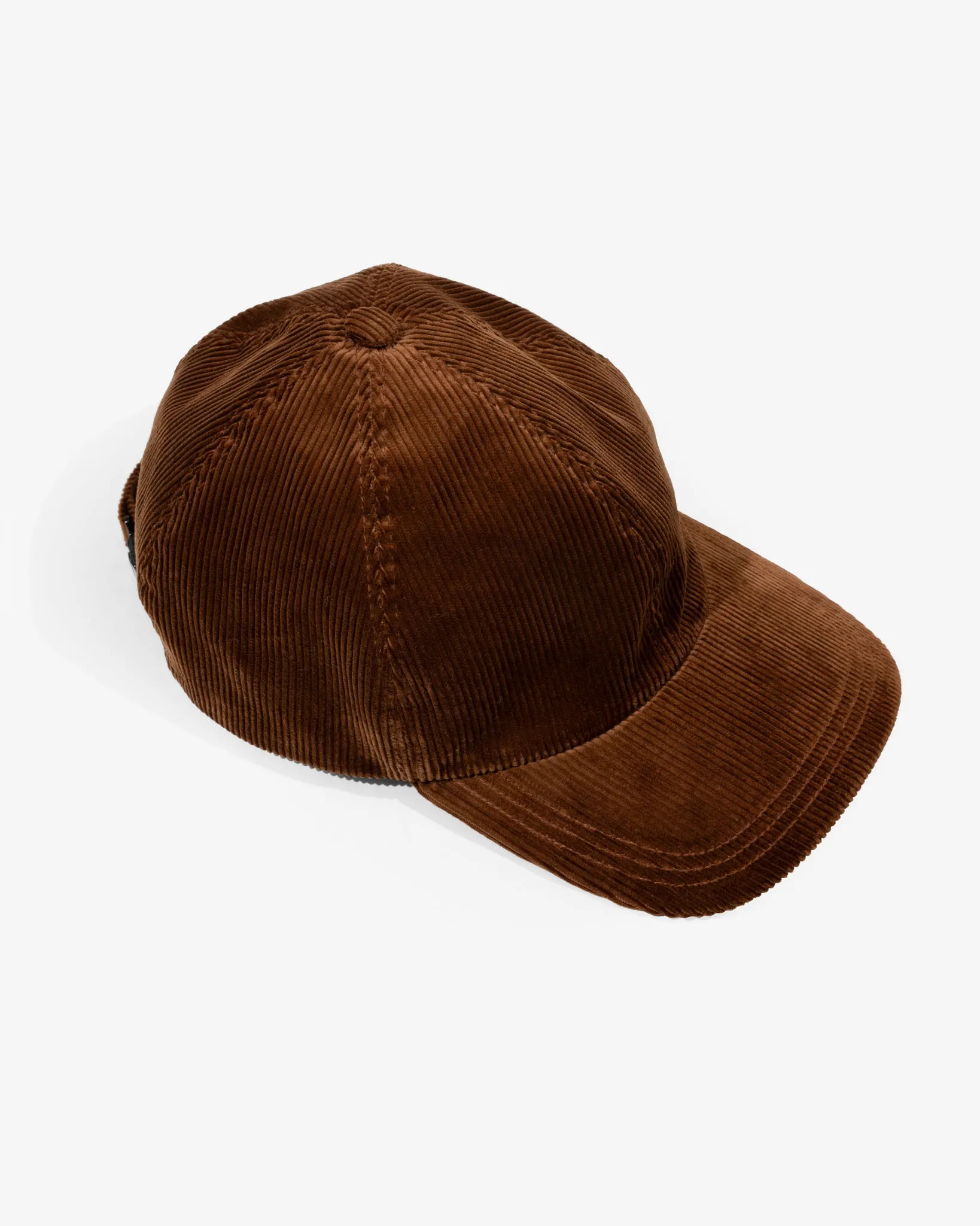 6 PANEL CAP - BROWN 10 WALE ITALIAN CORDUROY sold by James Coward product image thumbnail 3
