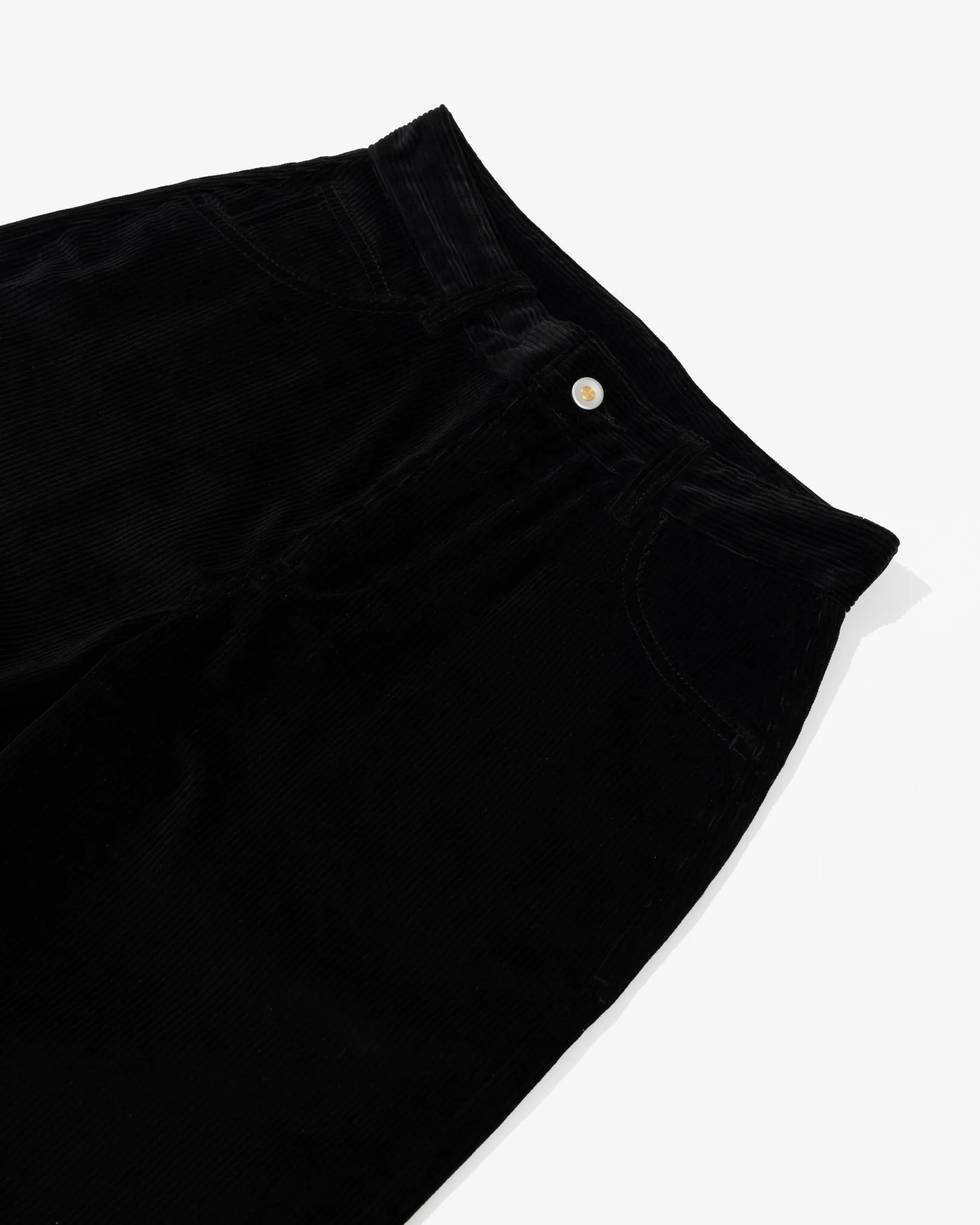 WIDE TROUSER - BLACK ITALIAN 8 WALE CORDUROY sold by James Coward product image thumbnail 3