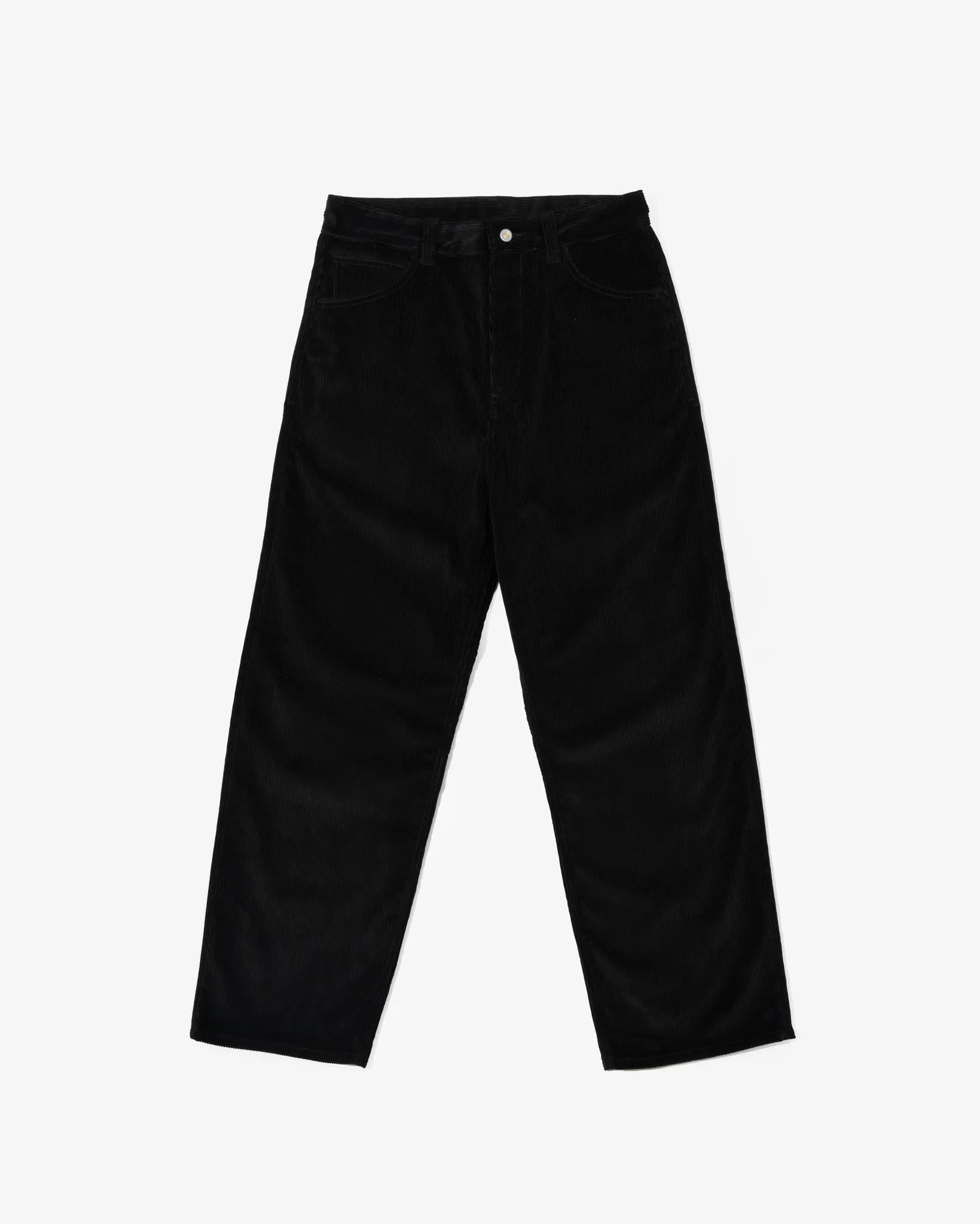 WIDE TROUSER - BLACK ITALIAN 8 WALE CORDUROY sold by James Coward