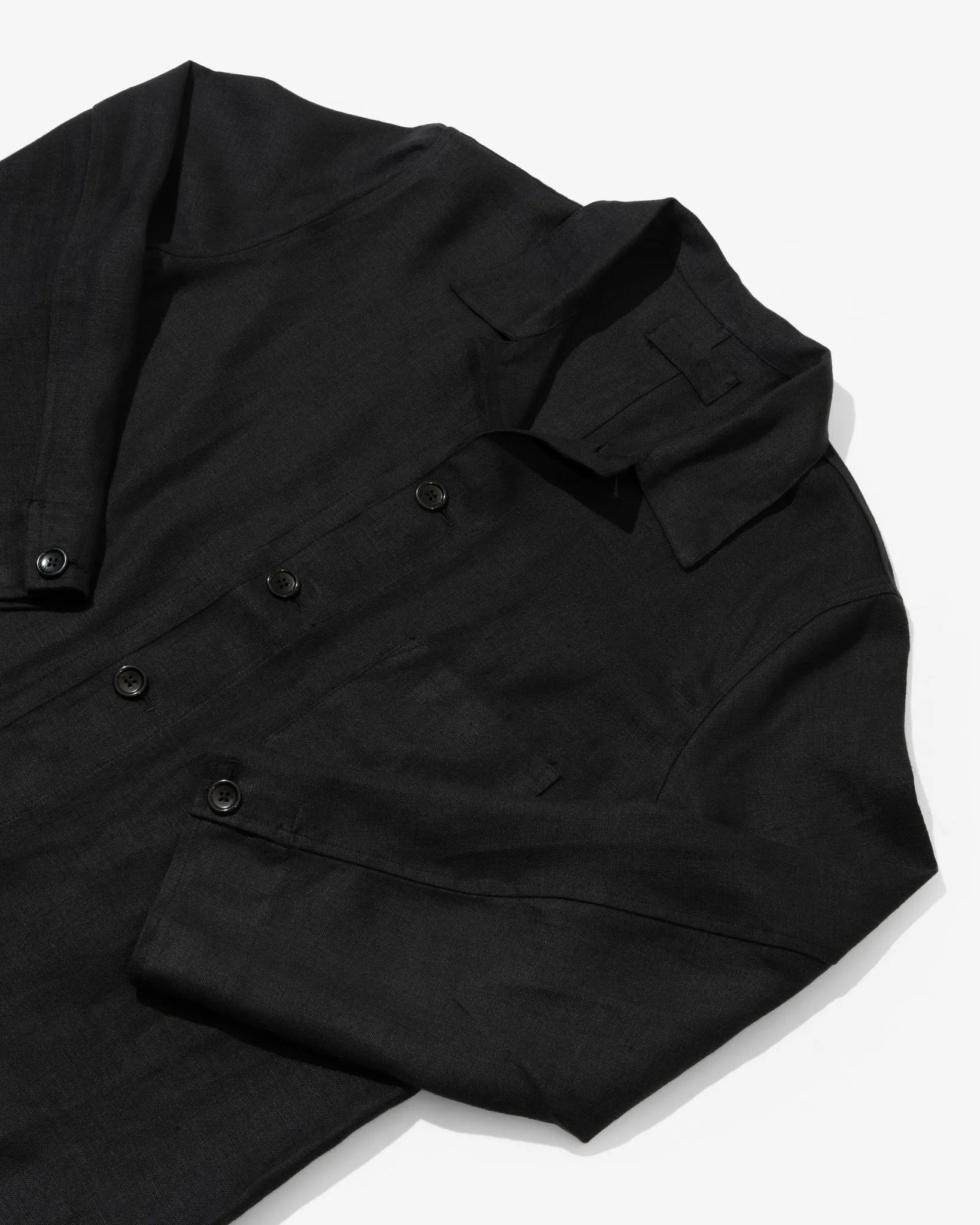 TRANSPORT SHIRT - BLACK WELTERWEIGHT LINEN sold by James Coward product image thumbnail 3
