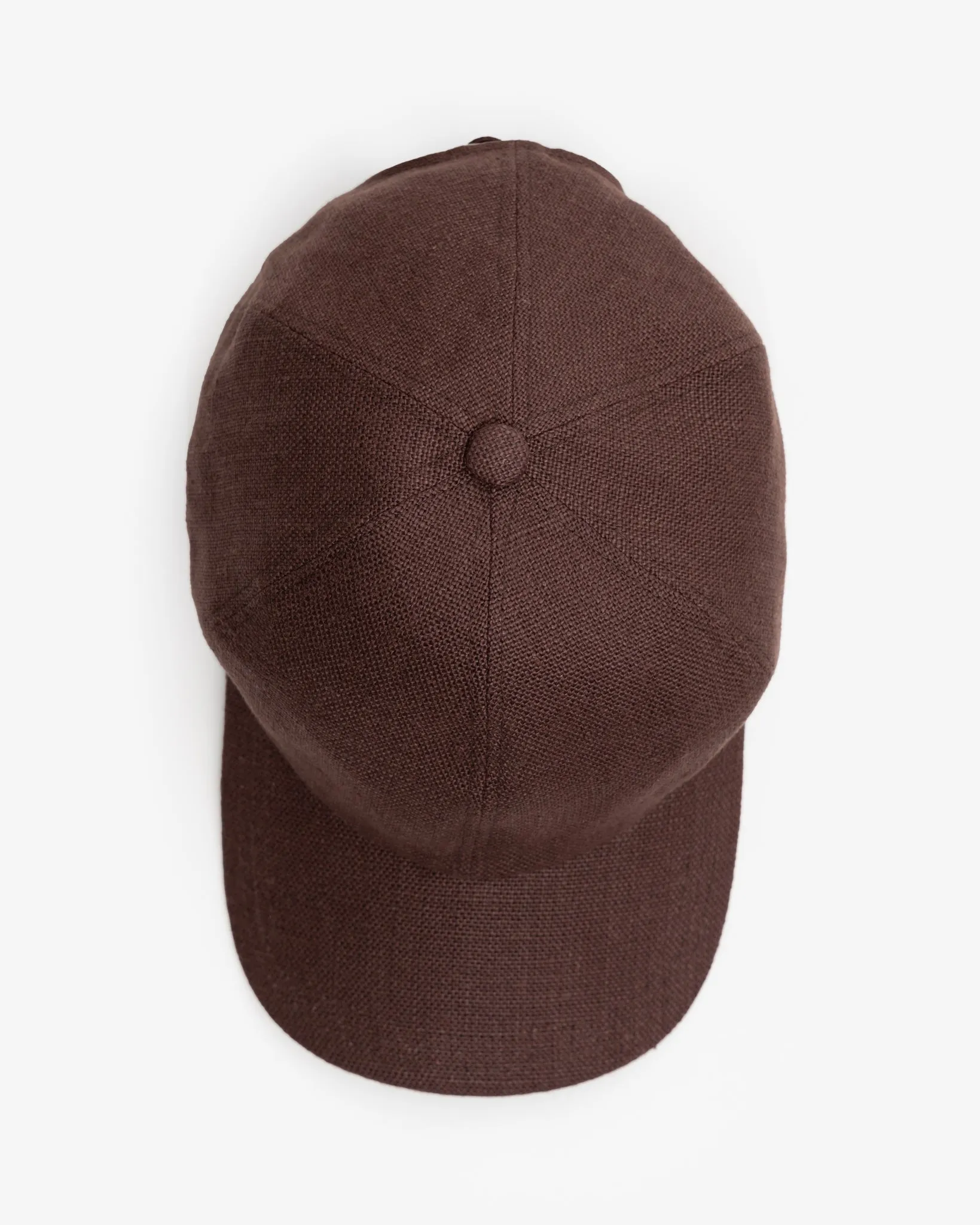 6 PANEL CAP - CHESTNUT BELGIAN LINEN sold by James Coward