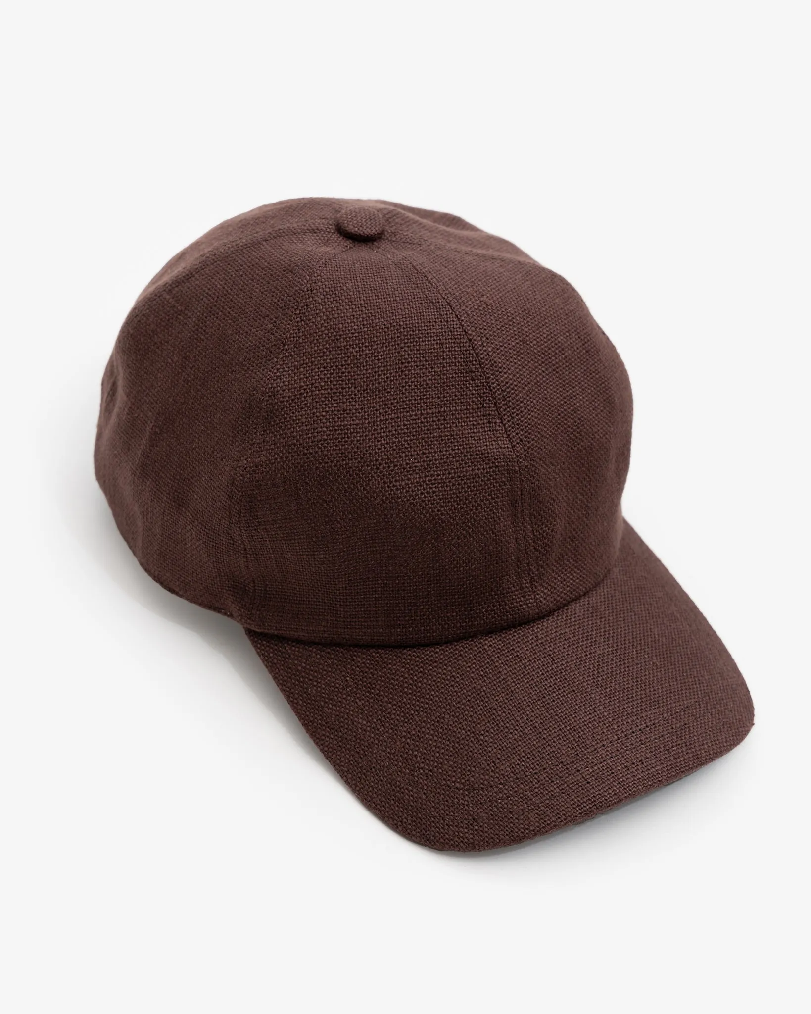 6 PANEL CAP - CHESTNUT BELGIAN LINEN sold by James Coward product image thumbnail 2