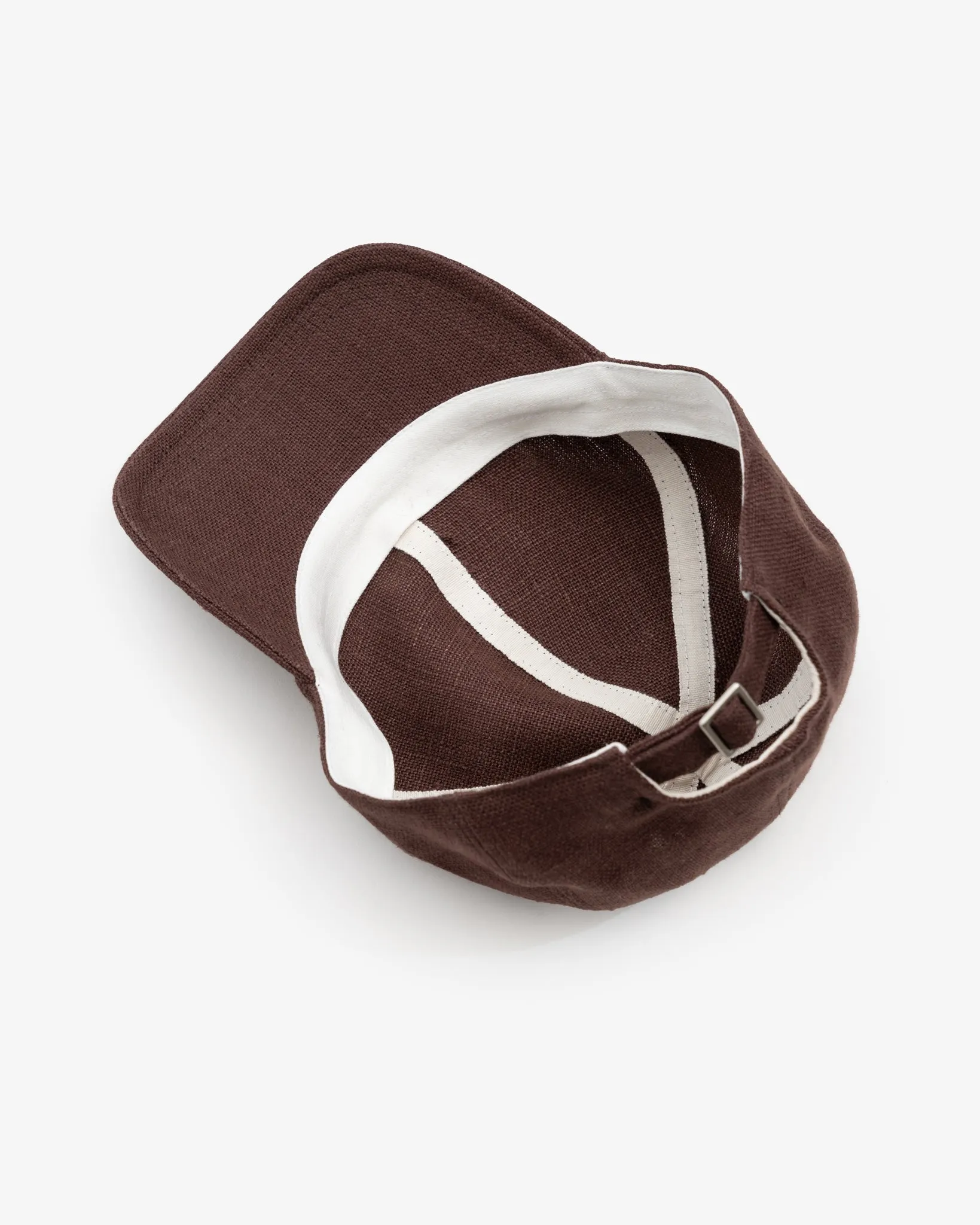 6 PANEL CAP - CHESTNUT BELGIAN LINEN sold by James Coward product image thumbnail 4