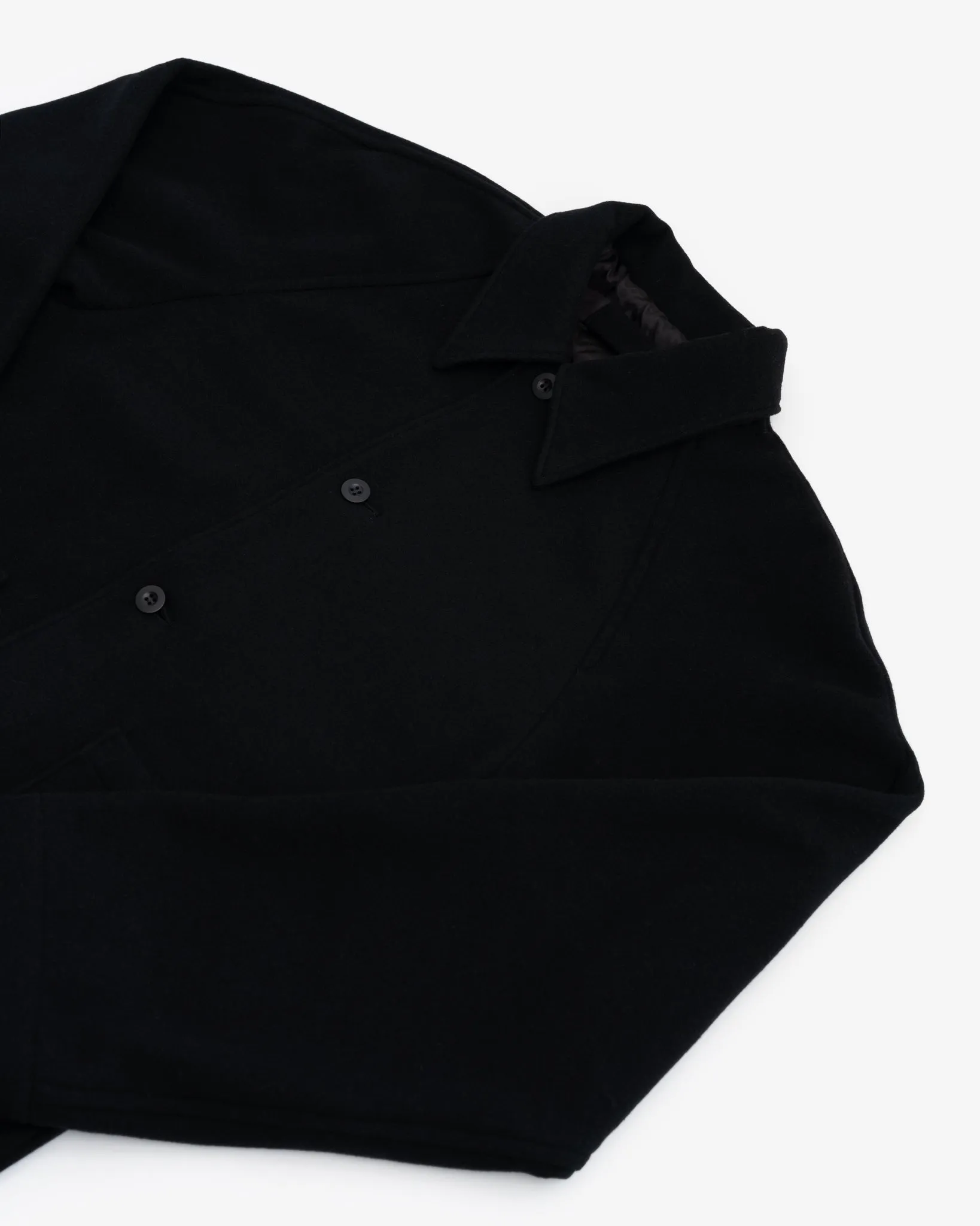 RAMBLER COAT - BLACK WOOL FLANNEL sold by James Coward product image thumbnail 2