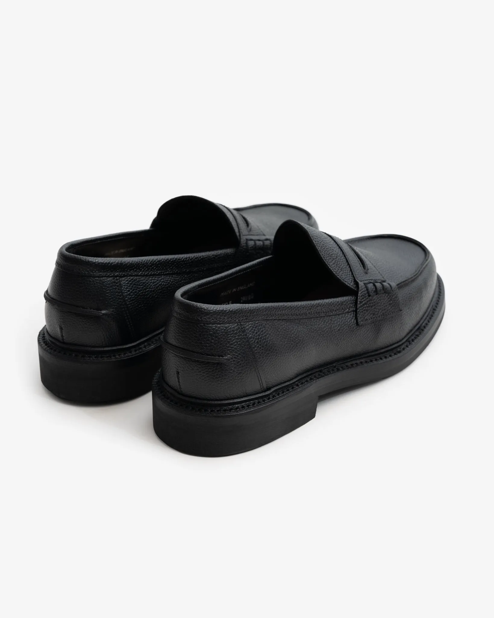 PEACEFUL BEEF ROLL LOAFER - BLACK SCOTCH GRAIN LEATHER sold by James Coward product image thumbnail 3