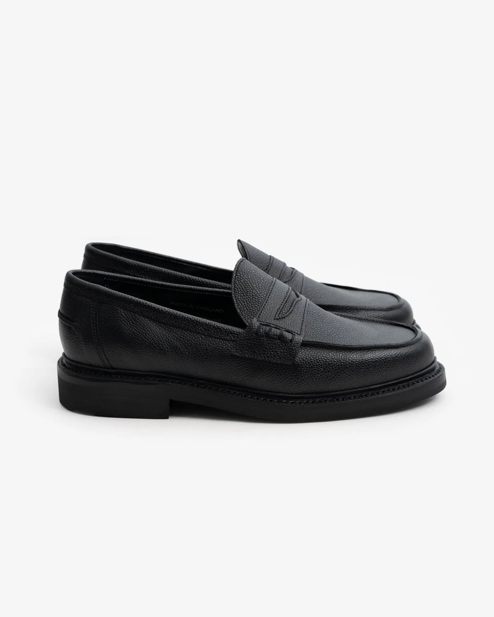PEACEFUL BEEF ROLL LOAFER - BLACK SCOTCH GRAIN LEATHER sold by James Coward product image thumbnail 2