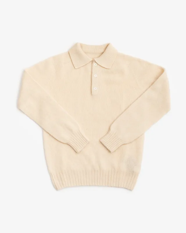 SHETLAND POLO - CREAM sold by James Coward