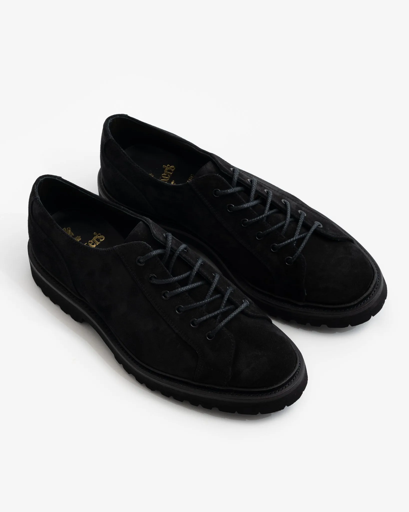MONKEY SHOE - BLACK REPELLO SUEDE sold by James Coward