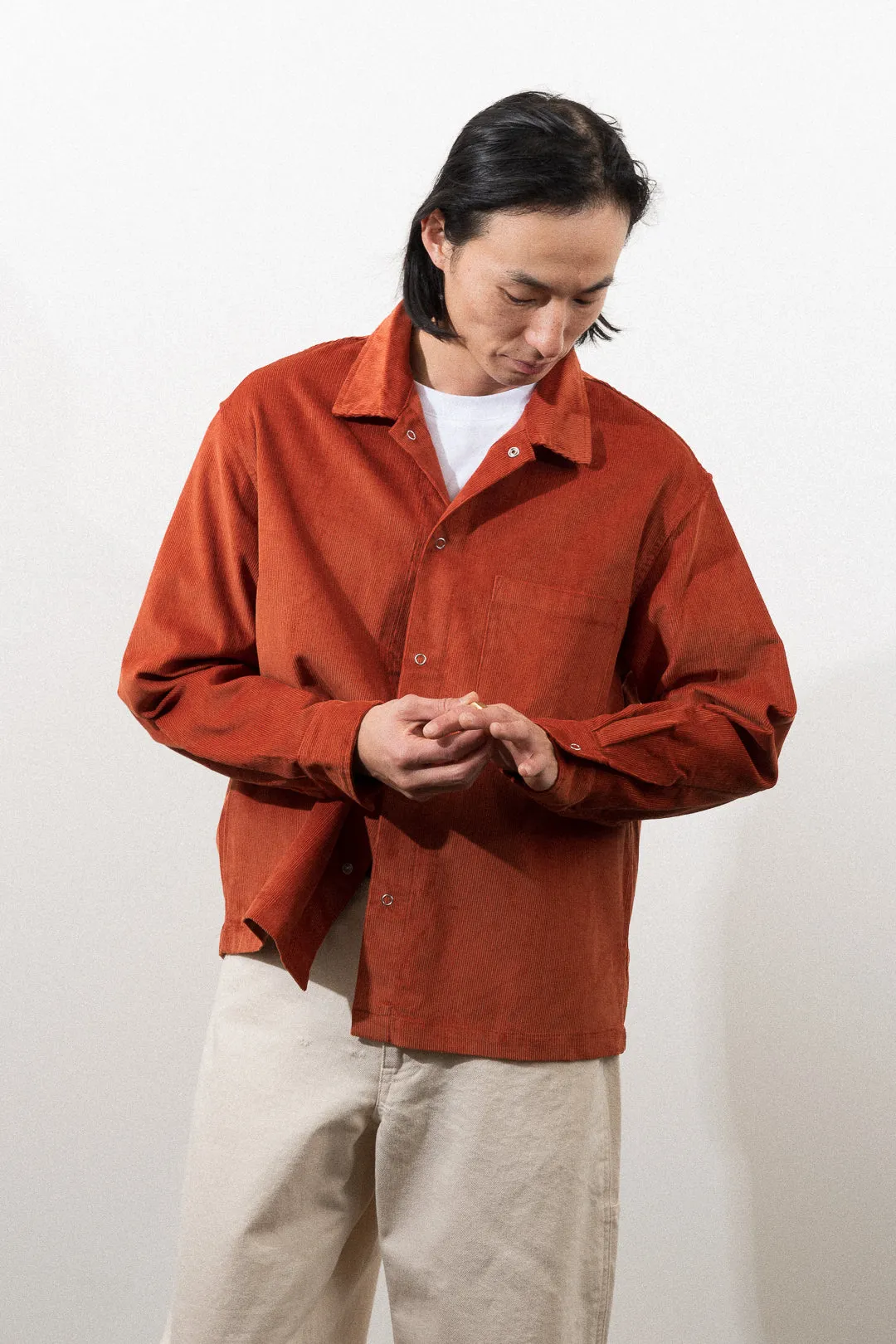 WORKSHOP SHIRT - RUST COTTON CORDUROY sold by James Coward product image thumbnail 2