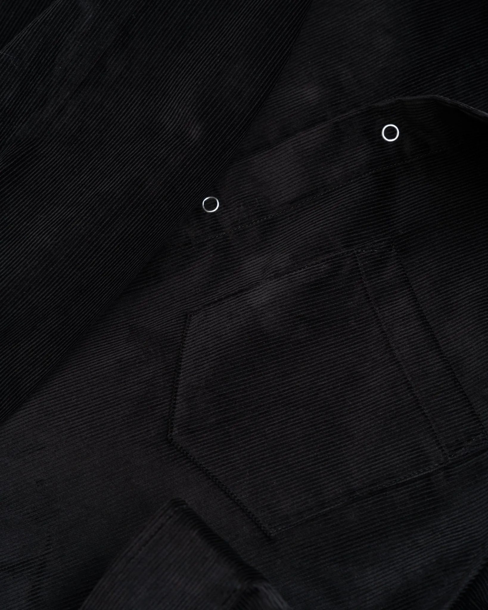 WORKSHOP SHIRT - BLACK COTTON CORDUROY sold by James Coward product image thumbnail 4