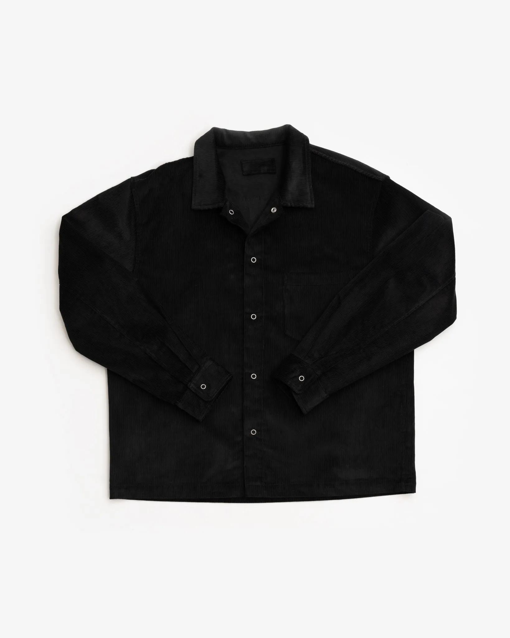 WORKSHOP SHIRT - BLACK COTTON CORDUROY sold by James Coward