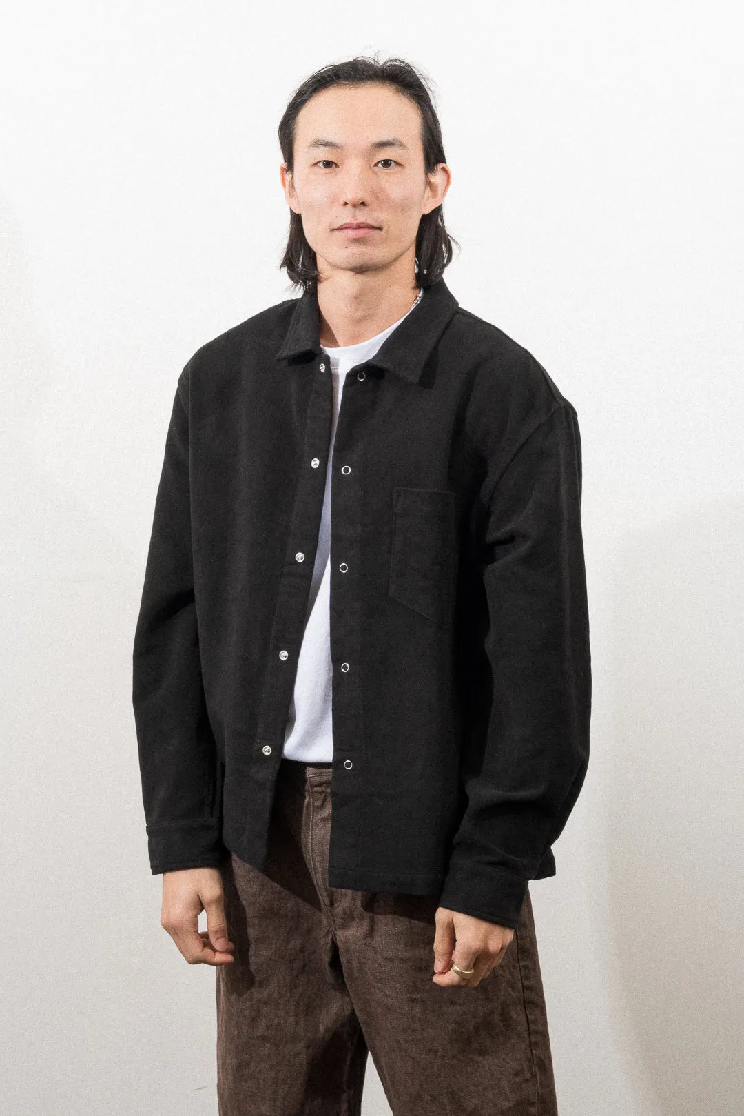 WORKSHOP SHIRT - BLACK MOLESKIN sold by James Coward product image thumbnail 2