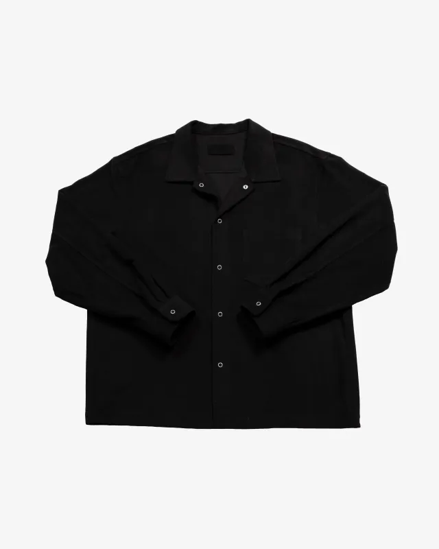WORKSHOP SHIRT - BLACK MOLESKIN sold by James Coward