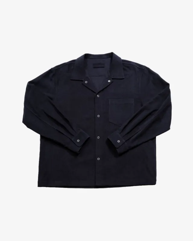 WORKSHOP SHIRT - DARK NAVY MOLESKIN sold by James Coward