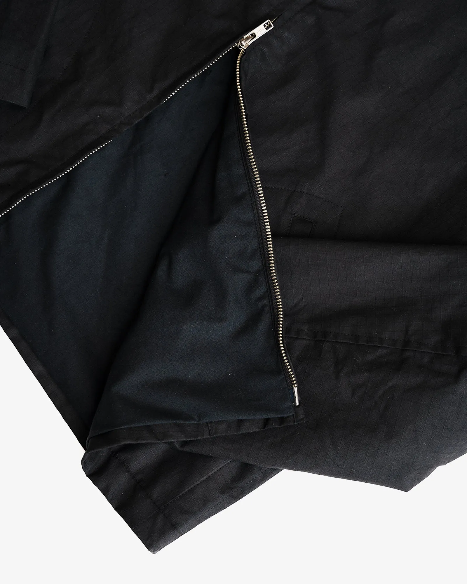SITE JACKET - BLACK WAXED ORGANIC COTTON RIPSTOP sold by James Coward product image thumbnail 2