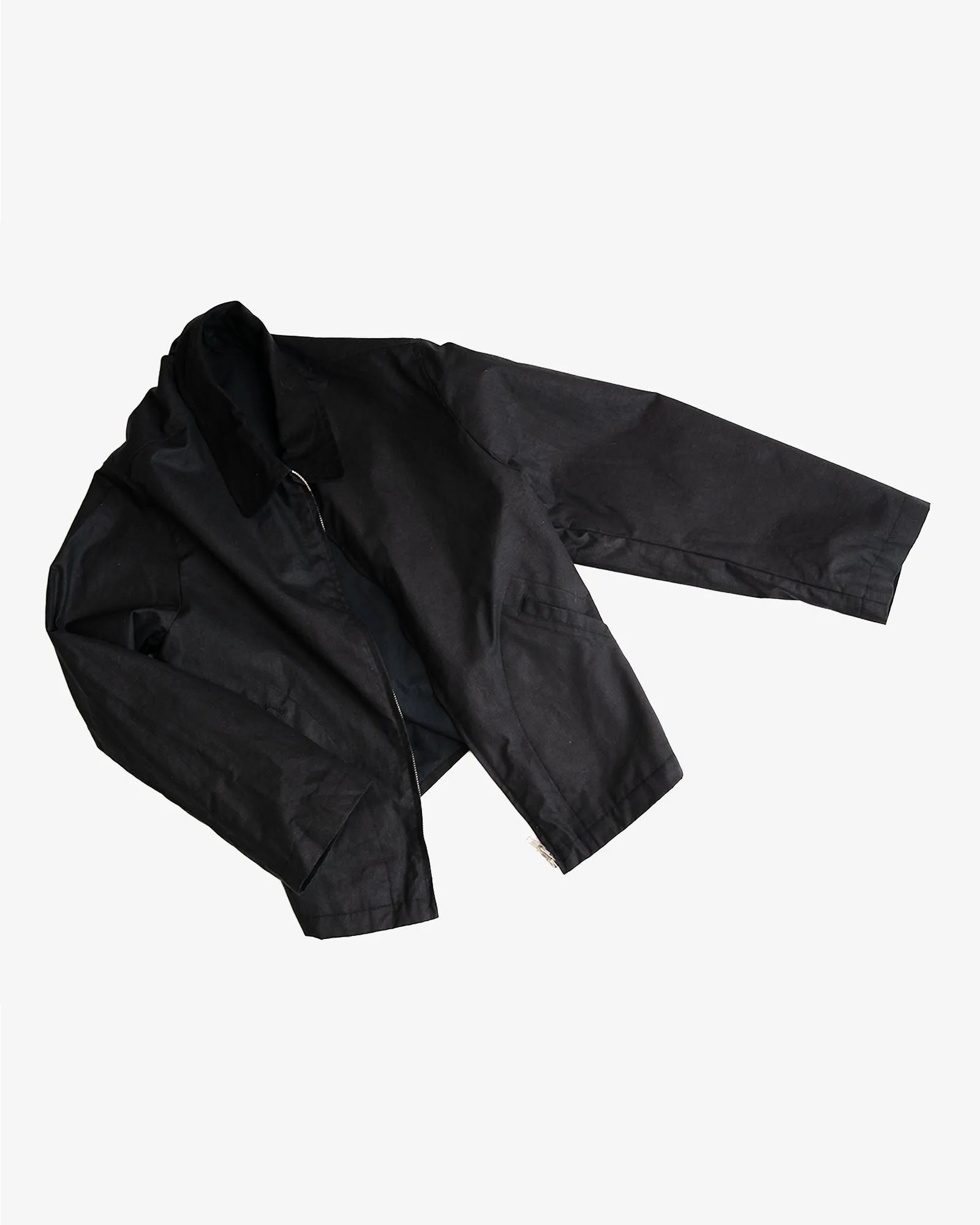 SITE JACKET - BLACK WAXED ORGANIC COTTON RIPSTOP sold by James Coward product image thumbnail 4