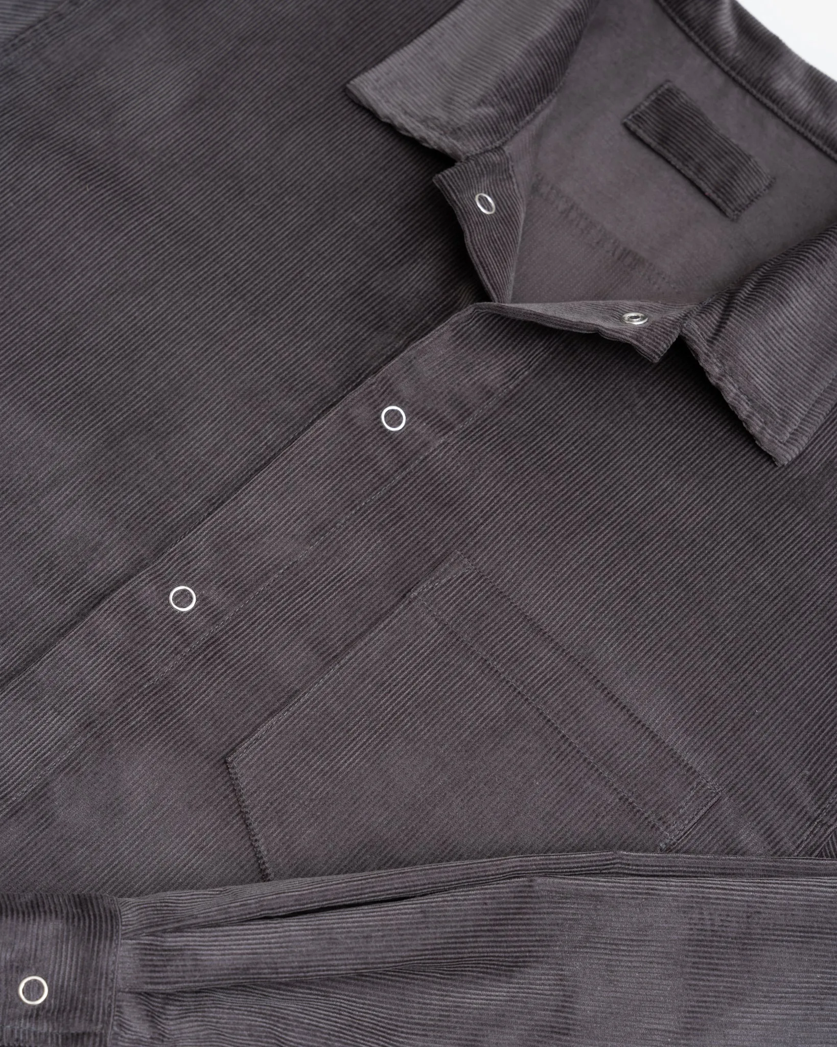 WORKSHOP SHIRT - CHARCOAL COTTON CORDUROY sold by James Coward product image thumbnail 3
