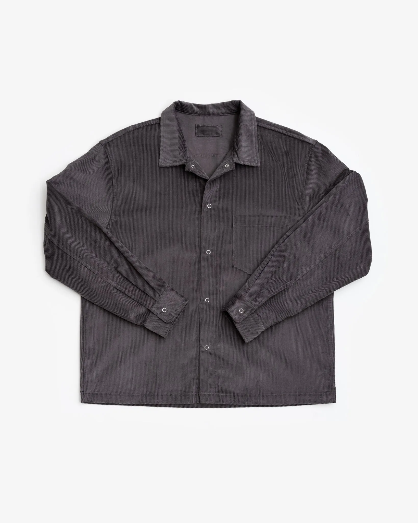 WORKSHOP SHIRT - CHARCOAL COTTON CORDUROY sold by James Coward
