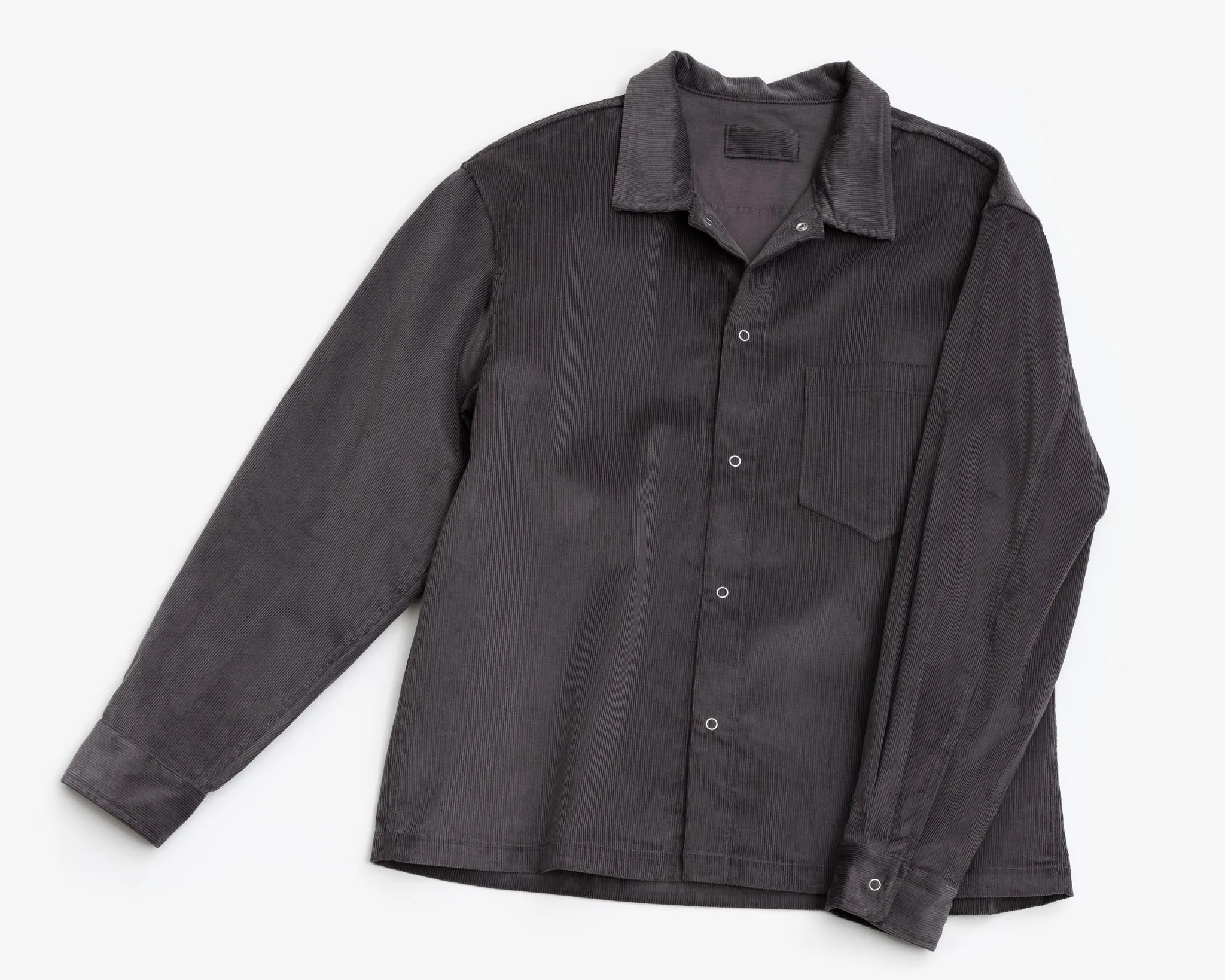 WORKSHOP SHIRT - CHARCOAL COTTON CORDUROY sold by James Coward product image thumbnail 5