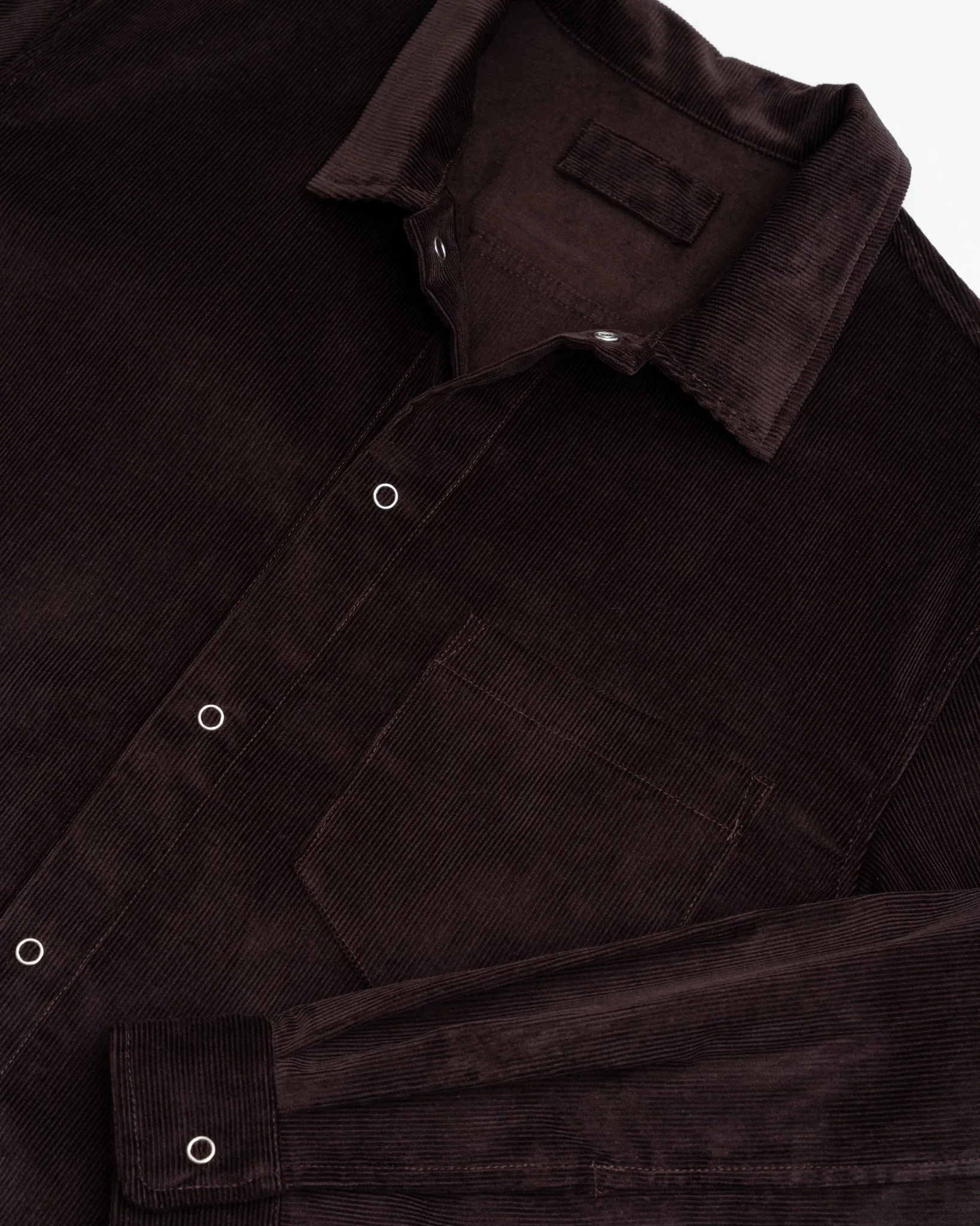 WORKSHOP SHIRT - DARK BROWN COTTON CORDUROY sold by James Coward product image thumbnail 3