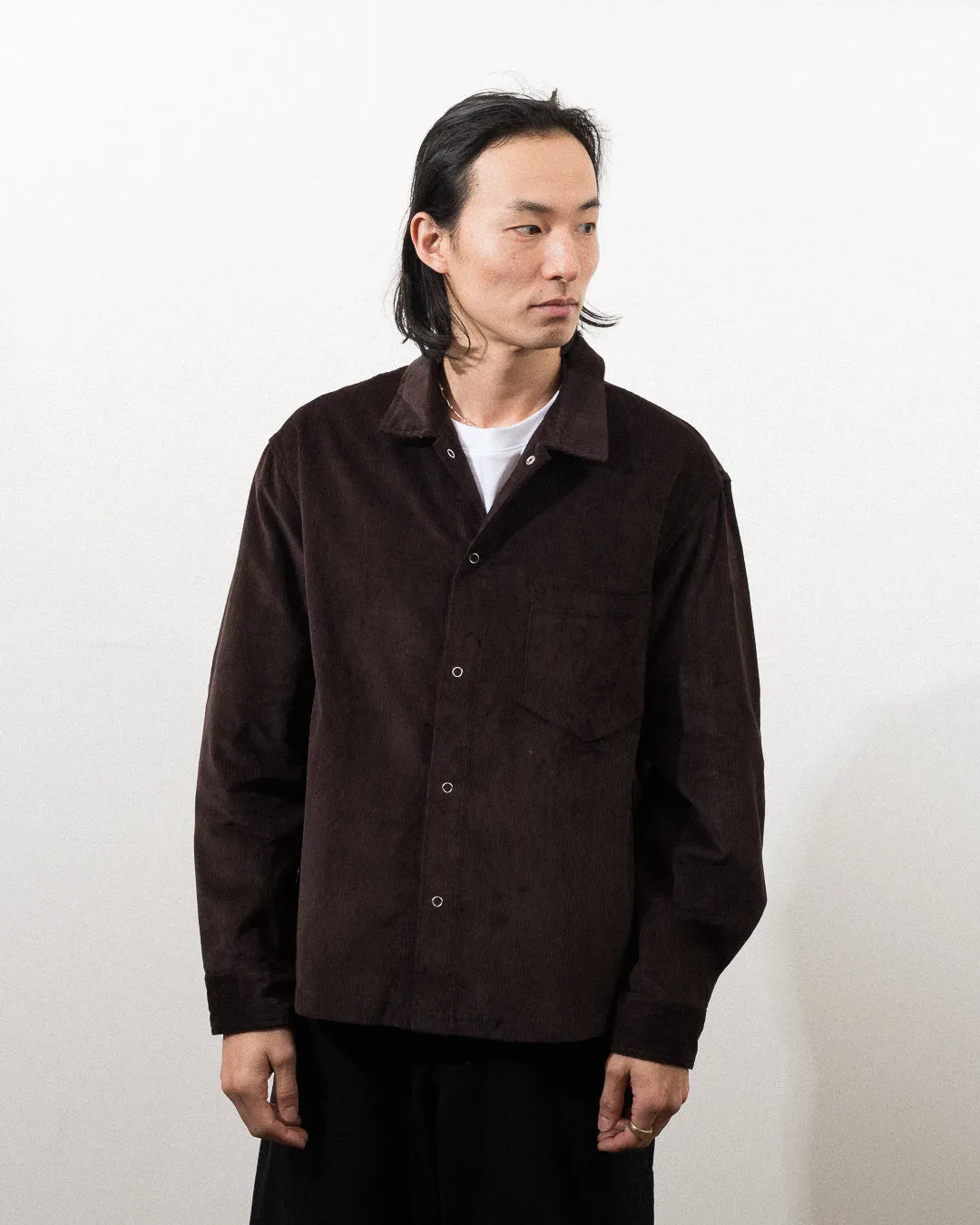 WORKSHOP SHIRT - DARK BROWN COTTON CORDUROY sold by James Coward product image thumbnail 2