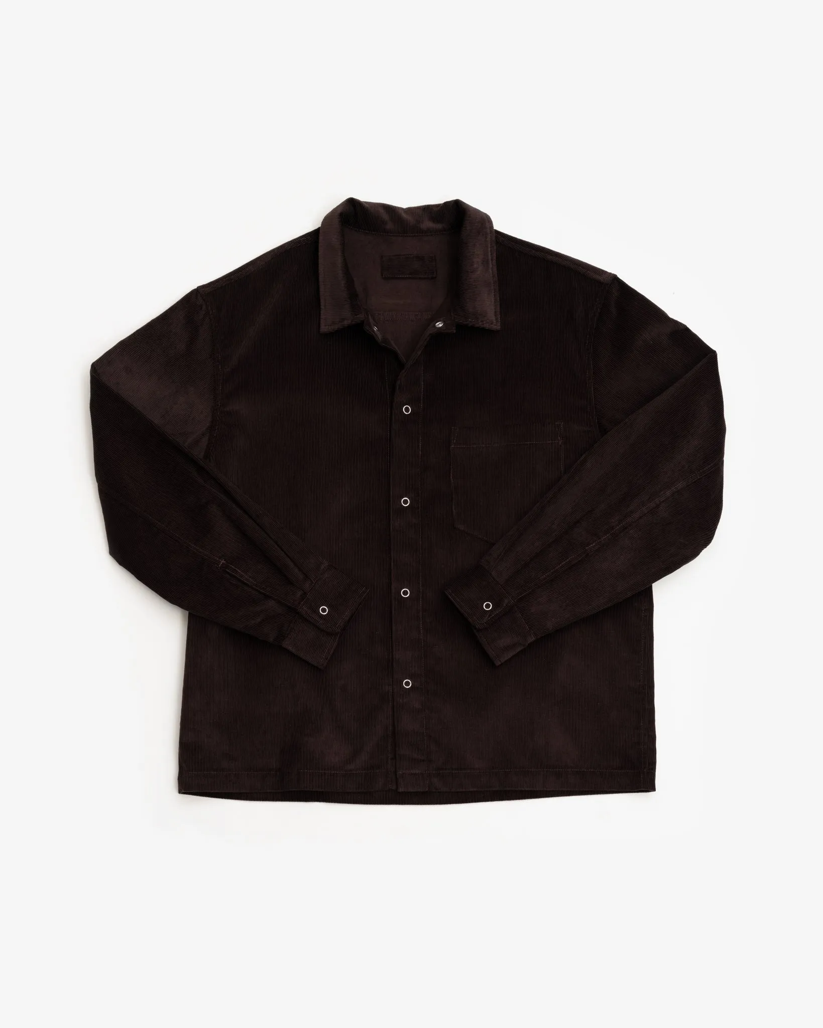 WORKSHOP SHIRT - DARK BROWN COTTON CORDUROY sold by James Coward