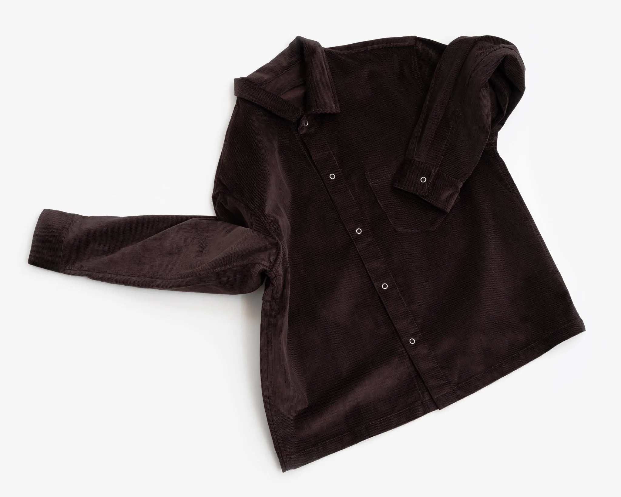 WORKSHOP SHIRT - DARK BROWN COTTON CORDUROY sold by James Coward product image thumbnail 4