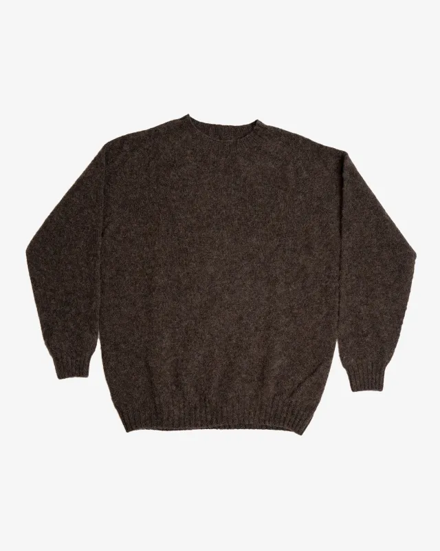 FITZROY SWEATER - DOUBLE BRUSHED MOLE sold by James Coward