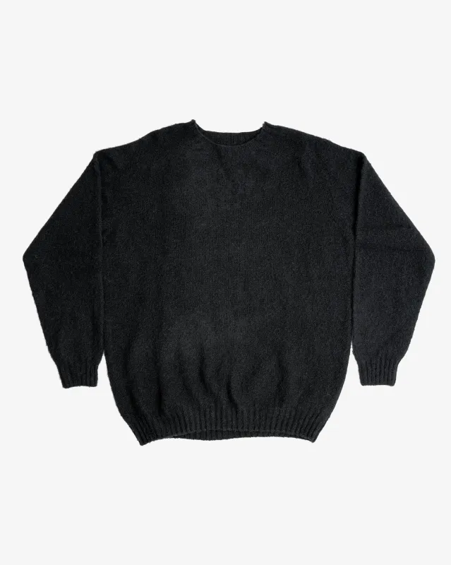 FITZROY SWEATER - DOUBLE BRUSHED BLACK sold by James Coward