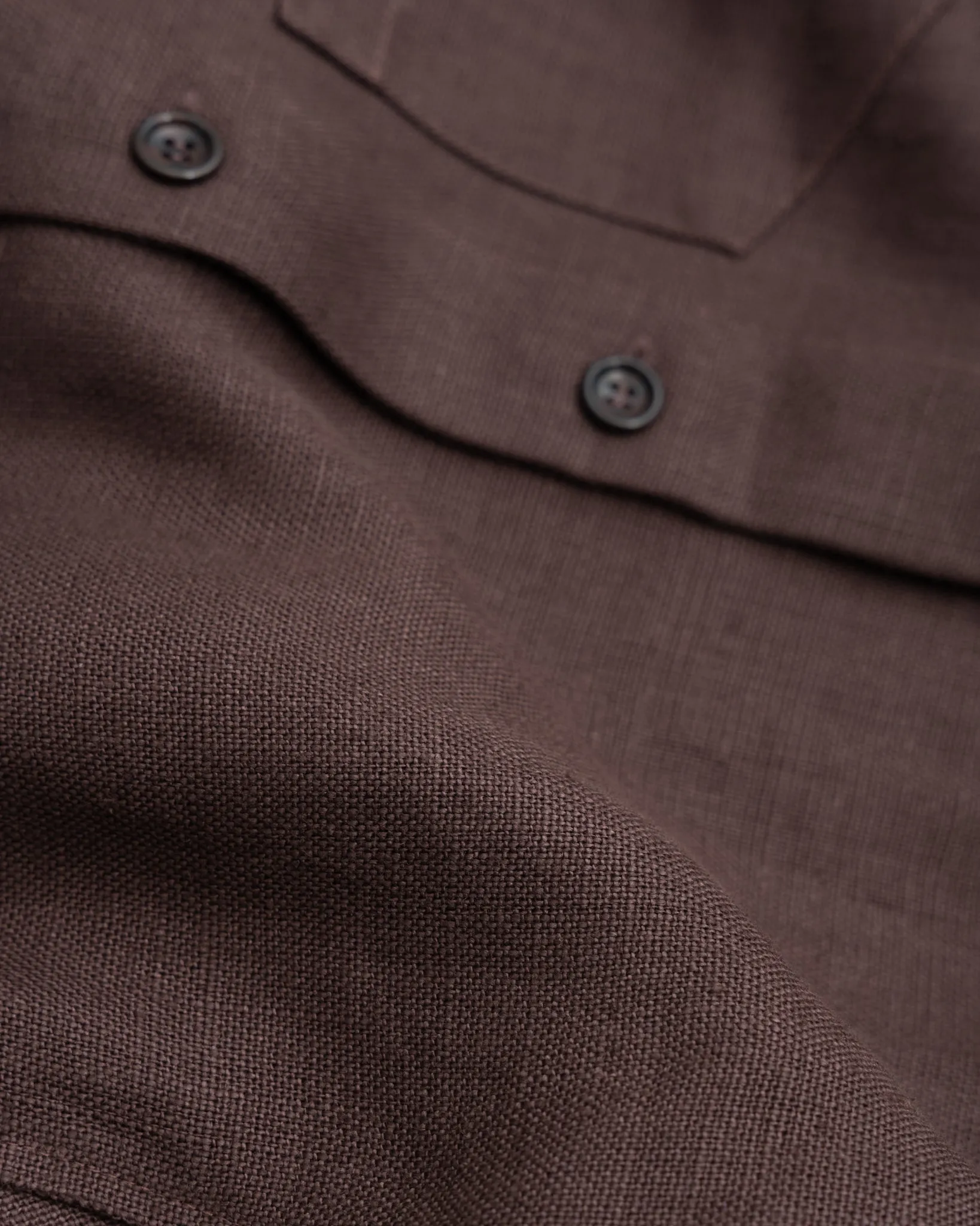 TRAVAIL SHIRT - CHESTNUT BELGIAN LINEN sold by James Coward product image thumbnail 5