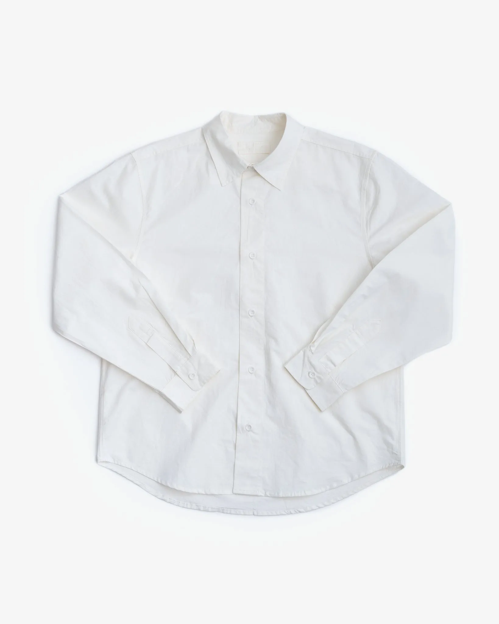 FILTER SHIRT - WHITE COTTON/WASHI TYPEWRITER sold by James Coward