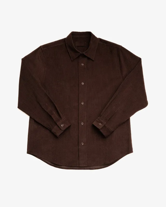 FILTER SHIRT - DARK BROWN RIPPLE CORDUROY sold by James Coward