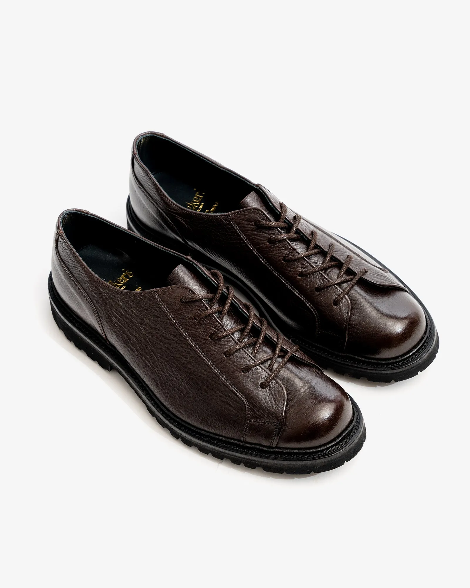 MONKEY SHOE - DARK BROWN DEERSKIN sold by James Coward