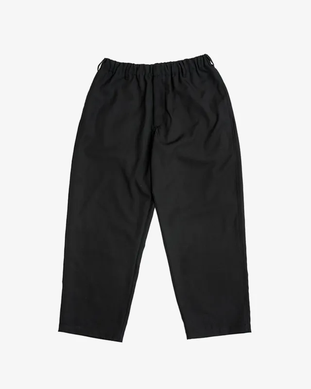 CARRY ON PANT - BLACK WOOL GABARDINE sold by James Coward