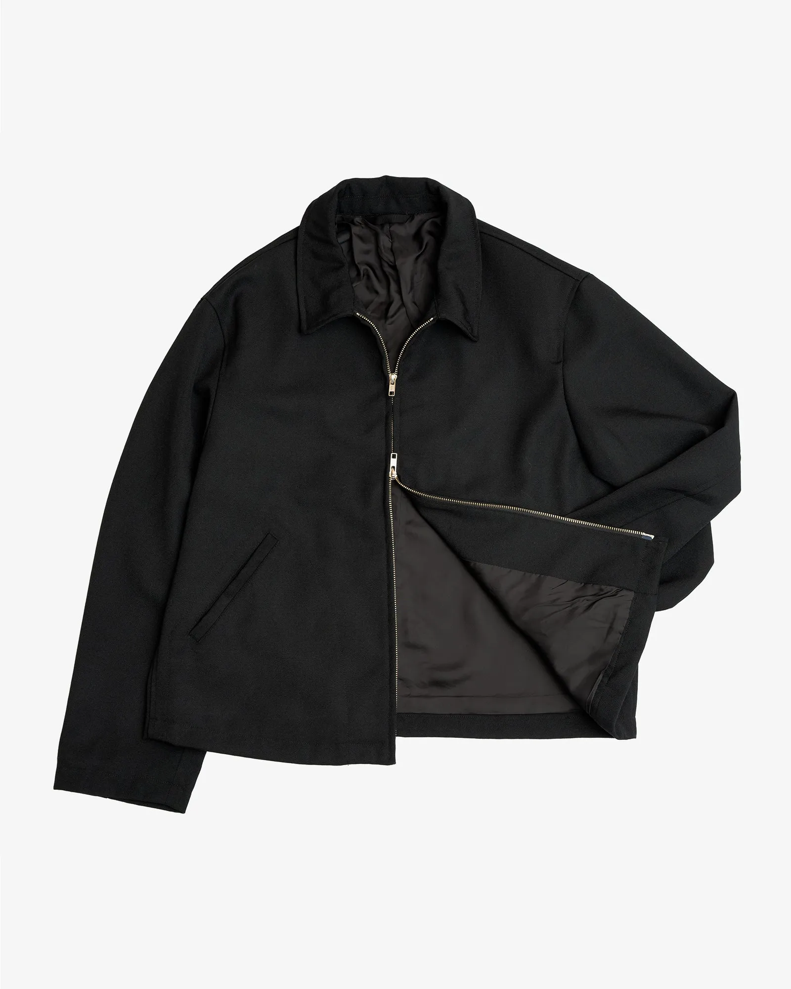 SITE JACKET - BLACK HEAVYWEIGHT WOOL GABARDINE sold by James Coward product image thumbnail 2